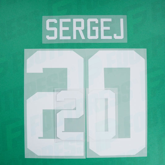 Flocage Officiel - Serbie, Sergej Milinkovic Savic, 2022, Home, Blanc