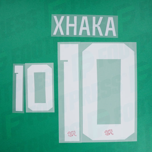 Official Nameset - Switzerland, Xhaka, 2022, Home, White