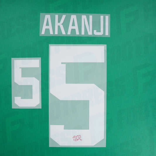 Official Nameset - Switzerland, Akanji, 2022, Home, White