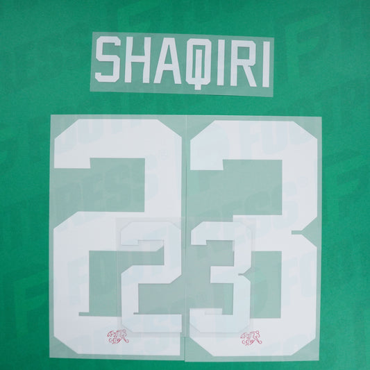 Official Nameset - Switzerland, Shaqiri, 2022, Home, White