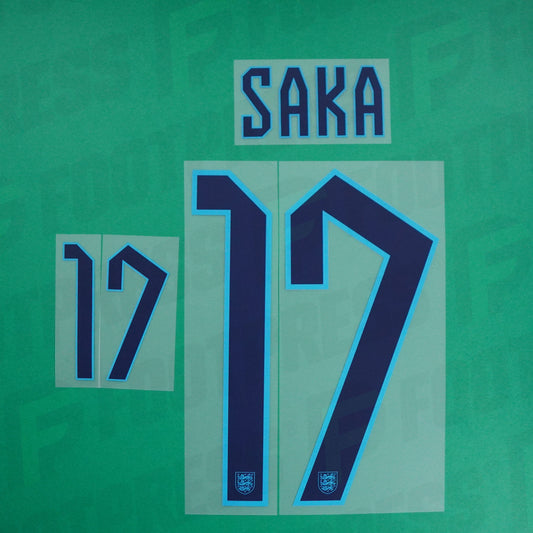 Official Nameset - England, Saka, 2022, Home, Dark Blue