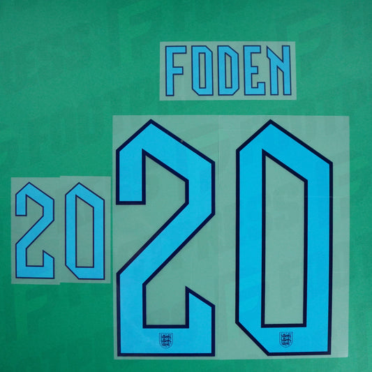 Official Flock - Inglaterra, Foden, 2022, Visitante, Azul cielo