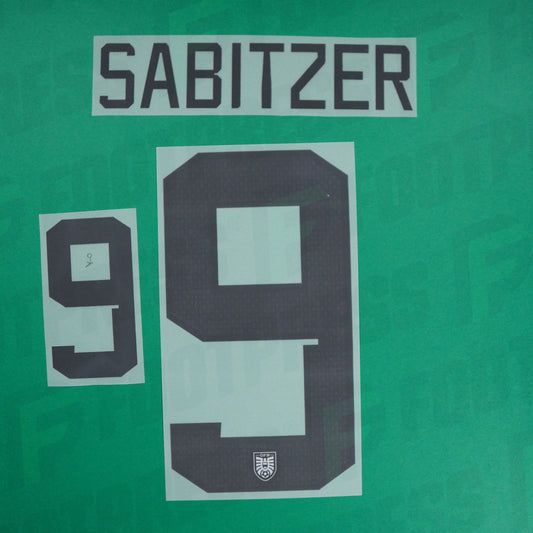 Official Nameset - Austria, Sabitzer, 2022, Away, Black