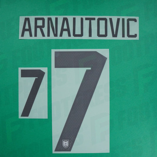 Flocage Officiel - Autriche, Arnautovic, 2022, Away, Noir