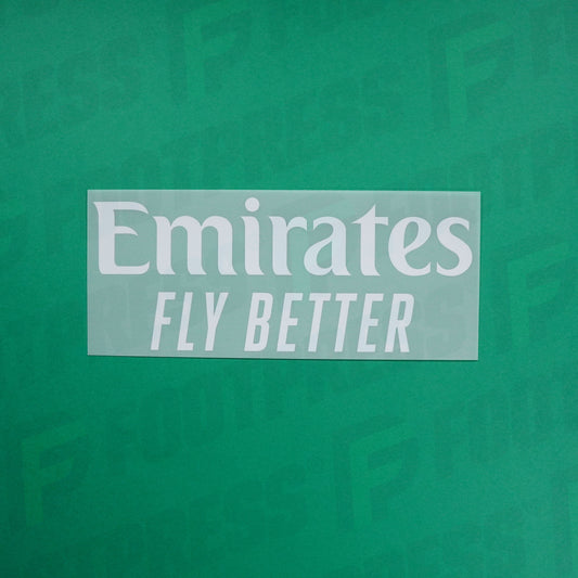Flocage Officiel - Sponsor, Emirates Fly Better, Blanc