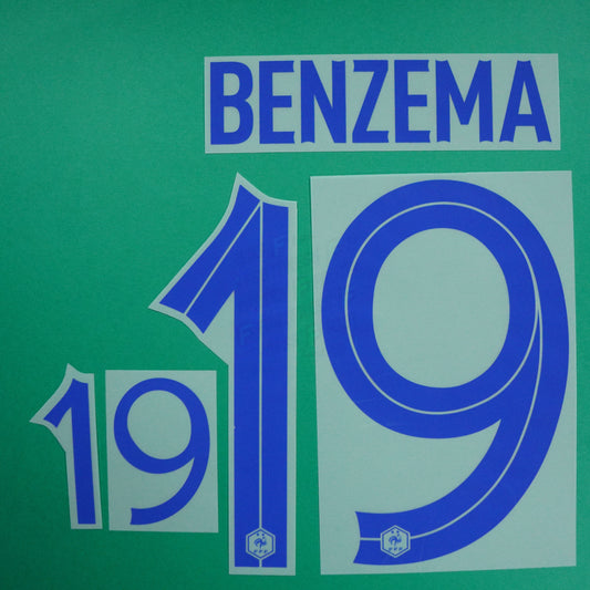 Flocage Officiel - France, Benzema, 2022, Away, Bleu
