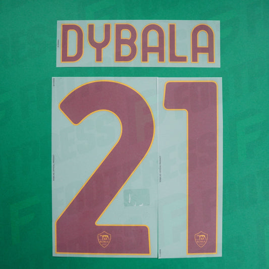Flocage Officiel - AS Roma, Dybala, 2022/2023, Away, Bordeaux