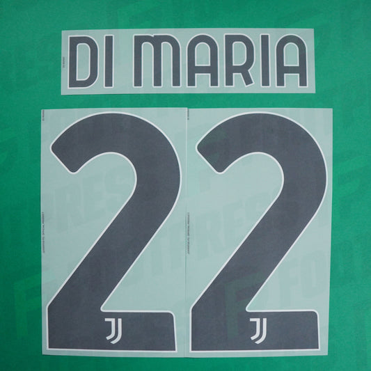 Flocage Officiel - Juventus, Di Maria, 2022/2023, Home, Noir