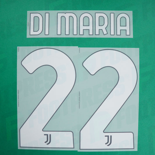 Flocage Officiel - Juventus, Di Maria, 2022/2023, Away, Blanc