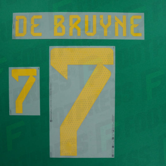 Flocage Officiel - Belgique, De Bruyne, 2022, Home, Jaune