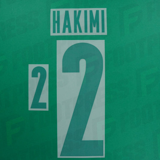 Flocage Officiel - Maroc, Hakimi, 2020, Away, Vert
