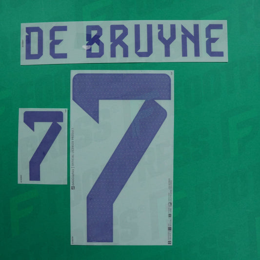 Flocage Officiel - Belgique, De Bruyne, 2022, Away, Bleu violet