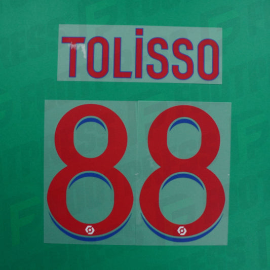 Flocage Officiel - Olympique Lyonnais, Tolisso, 2022/2023, Home, Rouge