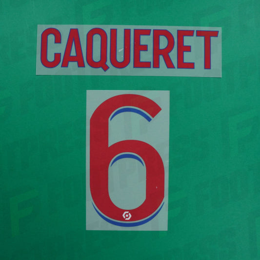 Flocage Officiel - Olympique Lyonnais, Caqueret, 2022/2023, Home, Rouge