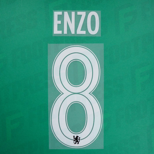 Flocage officiel - Chelsea, Enzo Fernandez, 2023/2024, Away Europe, Blanc