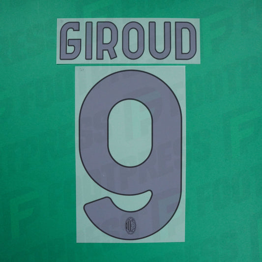 Flocage officiel - AC Milan, Giroud, 2023/2024, Away, Gris