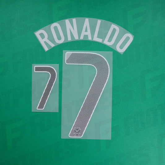 Flocage Officiel - Portugal ENFANT, Ronaldo, WC 2014, Third JUNIOR, Blanc/Noir