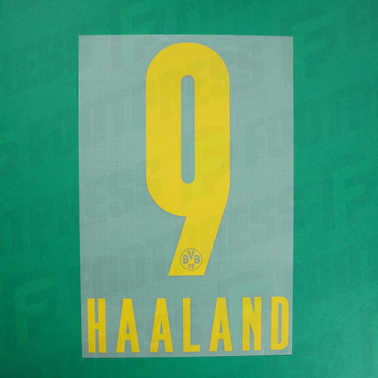 Flocage Officiel - Dortmund, Haaland, 2021/2022, Away, Jaune