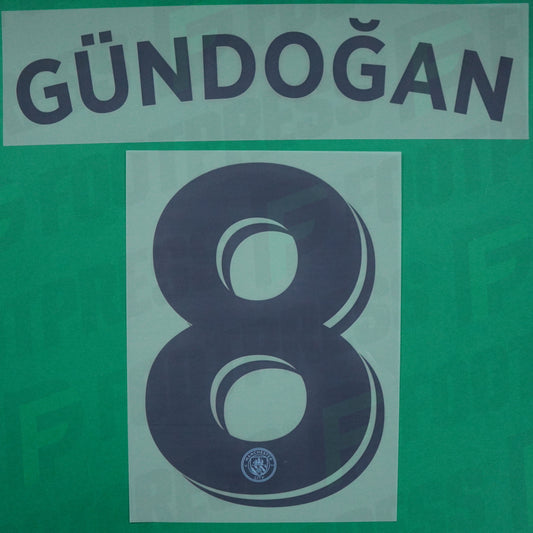 Flocage Officiel - Gundogan, Manchester City, 2016/2017, Home LDC, Bleu foncé