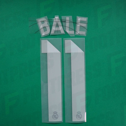 Flocage Officiel - Réal Madrid, Bale, 2014/2015, Away, Blanc