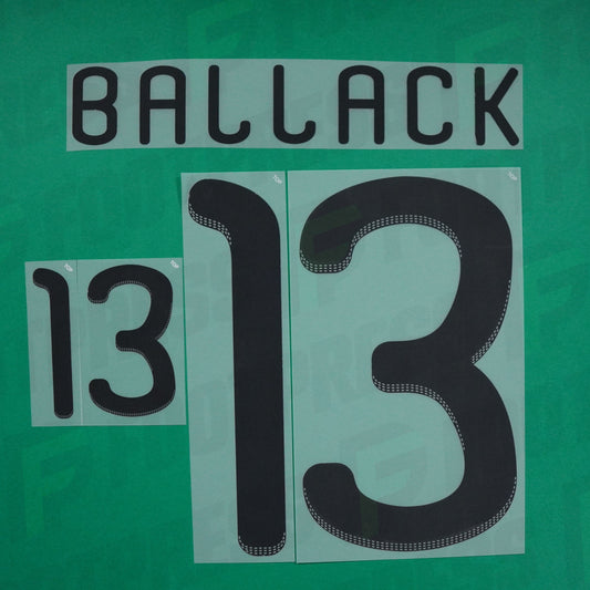 Flocage Officiel - Ballack, Allemagne, 2010, Home, Noir