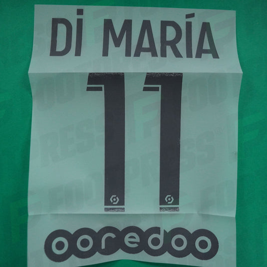 Flocage Officiel - Di Maria, Paris Saint-Germain, 2020/2021, Fourth, Noir