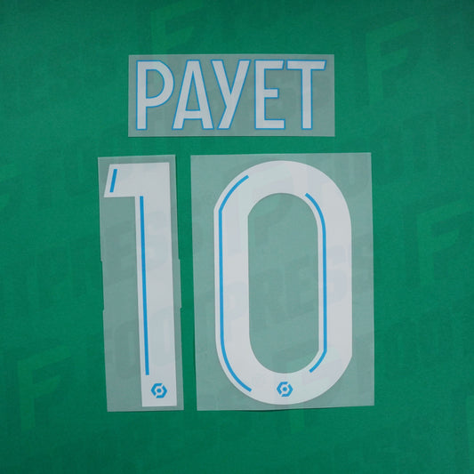 Flocage Officiel - Payet, Olympique de Marseille, 2021/2022, Away, Blanc