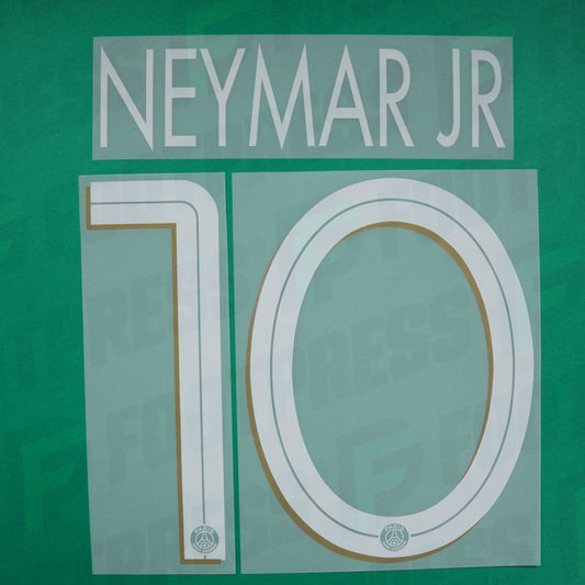 Flocage Officiel - Neymar JR, Paris Saint-Germain, 2020/2021, Third LDC, Blanc/Doré