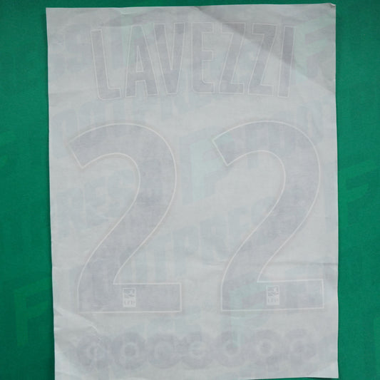 Flocage Officiel - Lavezzi, Paris Saint-Germain, 2014/2015, Away, Bleu foncé/Doré