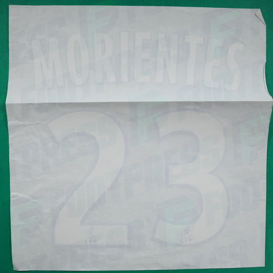 Flocado Oficial - Olympique de Marseille, Morientes, 2009/2010, Tercera, Blanco/Celeste, (OM)