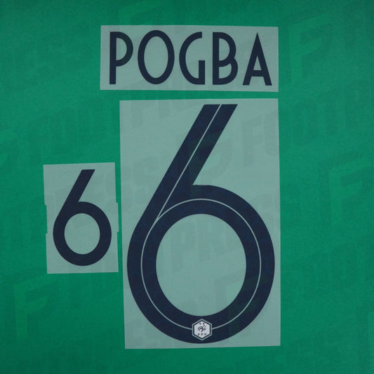 Flocage Officiel - Pogba, France 2 étoiles, 2018, Away, Bleu