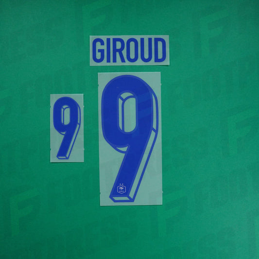 Flocage Officiel - France ENFANT, Giroud, 2024, Away JUNIOR, Bleu