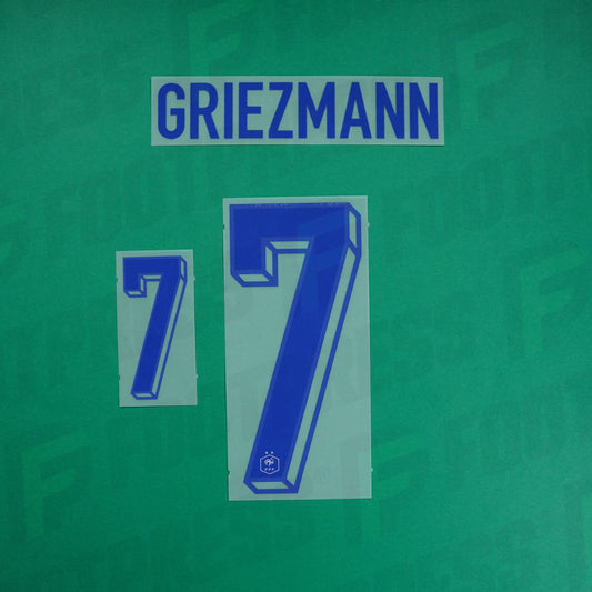 Flocage Officiel - France ENFANT, Griezmann, 2024, Away JUNIOR, Bleu
