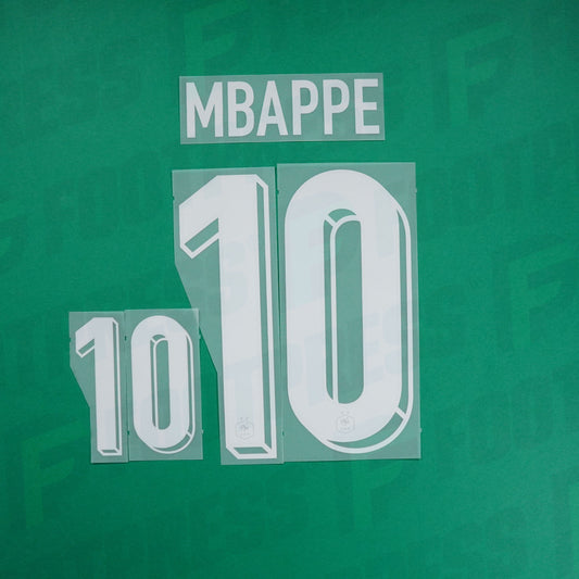 Flocage Officiel - France ENFANT, Mbappé, 2024, Home JUNIOR, Blanc