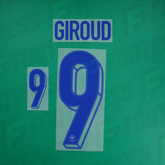 Flocage Officiel - France, Giroud, 2024, Away, Bleu
