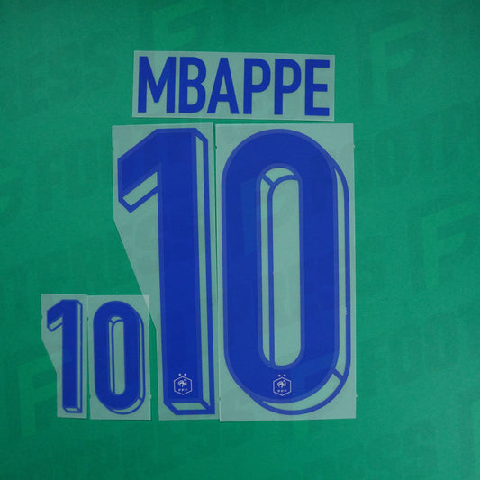 Flocage Officiel - France, Mbappé, 2024, Away, Bleu