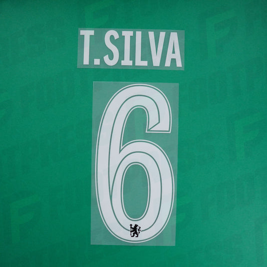 Flocage officiel - Chelsea, Thiago Silva, 2023/2024, Away Europe, Blanc