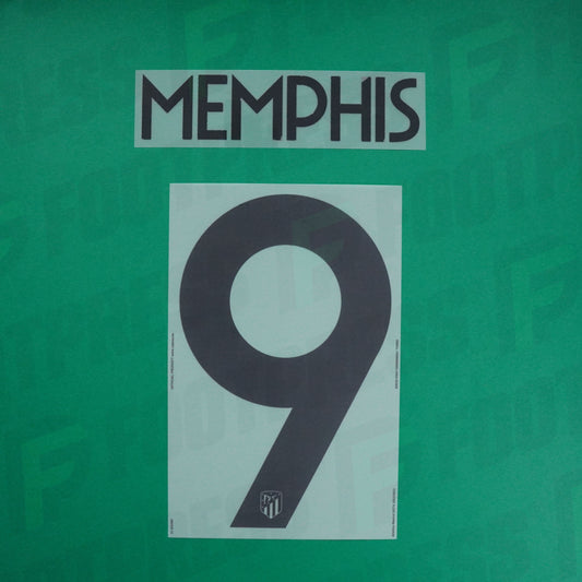 Flocage officiel - Atletico Madrid, Memphis Depay, 2023/2024, Away, Noir