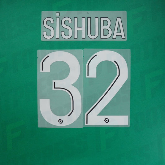 Flocage Officiel - RC Lens, Sishuba, 2023/2024, Away, Blanc