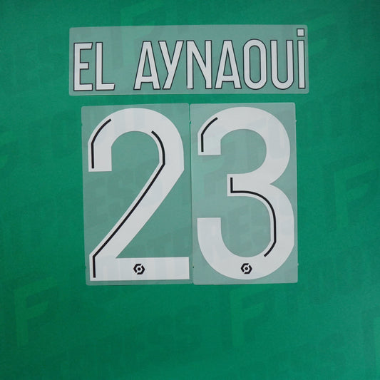 Flocage Officiel - RC Lens, El Aynaoui, 2023/2024, Away, Blanc