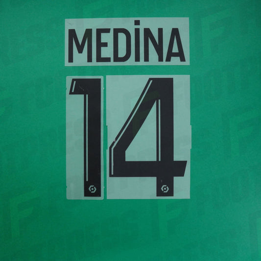 Flocage Officiel - RC Lens, Medina, 2023/2024, Third, Noir