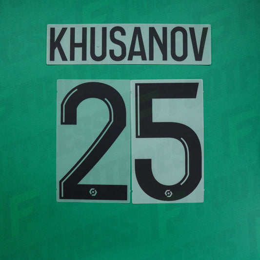 Flocage Officiel - RC Lens, Khusanov, 2023/2024, Third, Noir