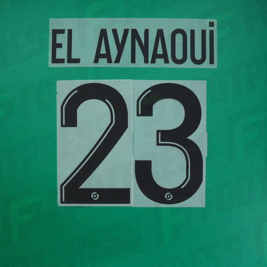 Flocage Officiel - RC Lens, El Aynaoui, 2023/2024, Third, Noir
