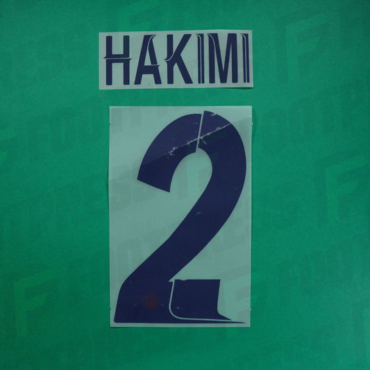 Flocage Officiel - Paris Saint-Germain, Hakimi, 2023/2024, Away LDC, Bleu/Rouge