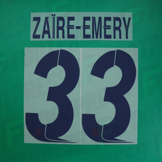 Flocage Officiel - Paris Saint-Germain,Zaïre Emery,2023/2024,Away,Bleu/Rouge