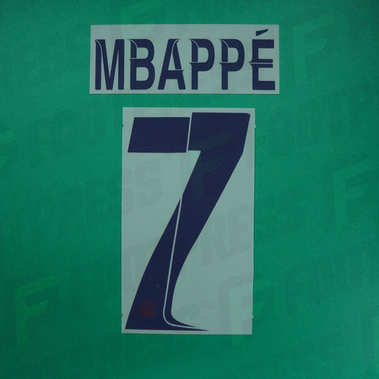 Flocage Officiel - Paris Saint-Germain, Mbappé, 2023/2024, Away LDC, Bleu/Rouge