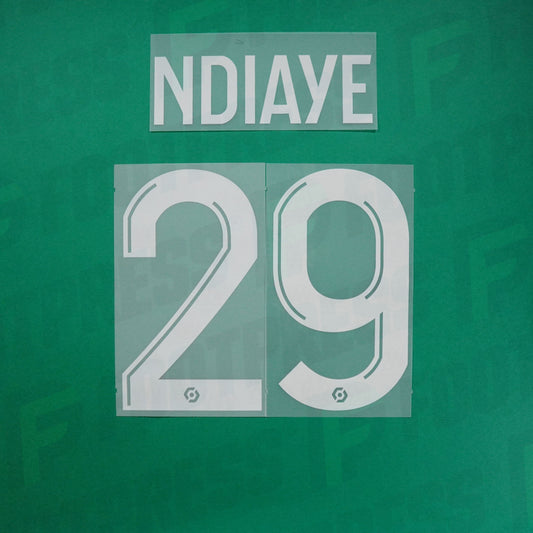 Flocage Officiel - Olympique de Marseille, Ndiaye, 2023/2024, Away, Blanc
