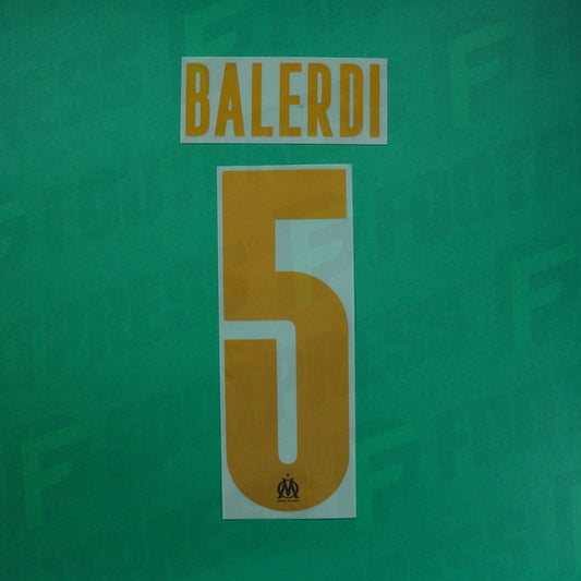 Flocage Officiel - Olympique de Marseille, Balerdi, 2023/2024, Home LDC, Or