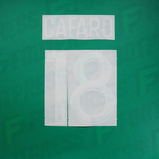 Flocage Officiel - AS Saint-Etienne, Cafaro, 2023/2024, Home, Blanc/Vert