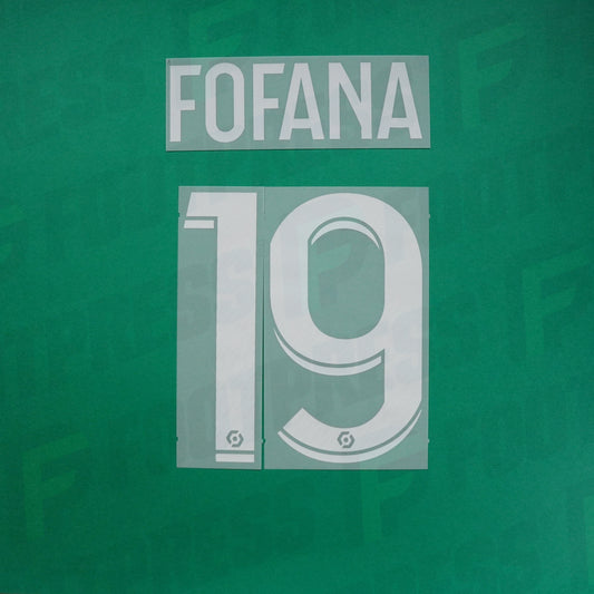 Flocage Officiel - AS Monaco, Fofana, 2023/2024, Home, Blanc